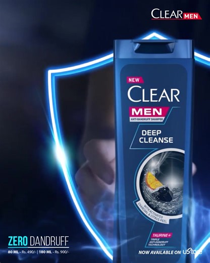 3.7K views · 1.5K reactions | Take on the day with Clear Deep Cleanse Shampoo specifically designed for men and infused with activated Charcoal and Citrus to keep your scalp healthy and dandruff-free. #ClearForMen #ZeroDandruff #Confidence #PowerfullShampoo #DandruffFree #UnbeatableMen | CLEAR | Facebook