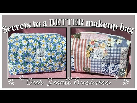 Secrets to Sewing a Better Makeup Bag I Easy Boxy Bag