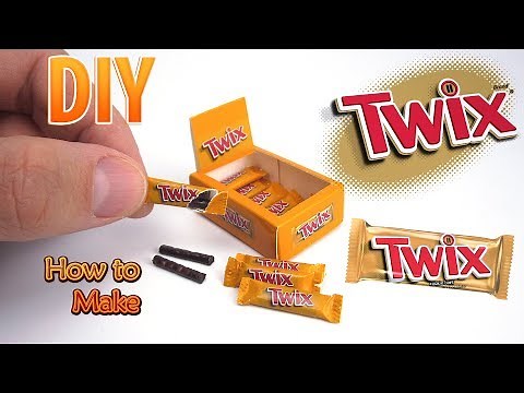 DIY Miniature Twix Bars | DollHouse food, accessories and Toys for Barbie | No Polymer Clay!