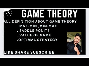 Lec-14) Game theory|liner programming|for bsc msc mathematics|operation research