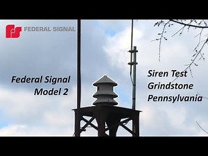 Grindstone Pennsylvania Federal Signal Model 2 Siren Test Full Attack.