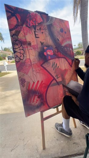 Progress report 😂 #abstract #disney #sandiegocountyfair #disneyprincesses