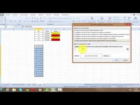 Excel: Mise en forme conditionnelle avec utilisation des formules(régles)
