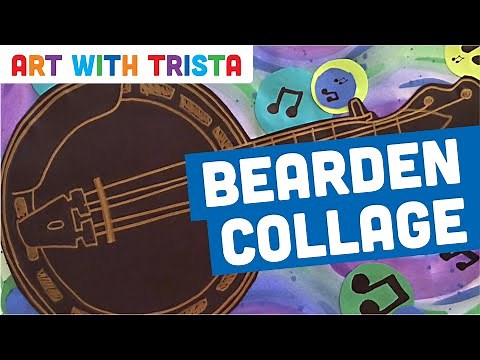 Romare Bearden Inspired Musical Instrument Collage Art Lesson - Art With Trista