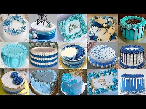 💙Simple Blue Colour Cake Designs/Boy Birthday Cake Photos/Birthday cake ldeas/Cake Design for Boys