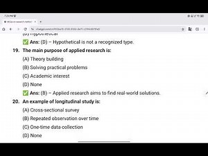 50 REVISION QUESTIONS - RESEARCH METHODOLOGY