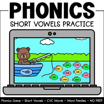 Phonics Games CVC Words and Short Vowel Word Families, Digital Resource