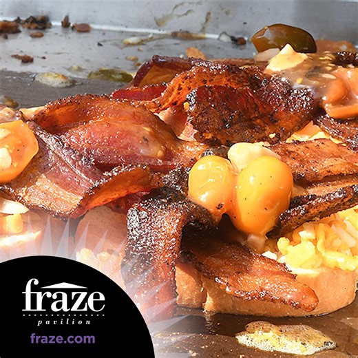 BACON FEST is this Saturday, August 2nd, from 4:00 to 10:00 PM! This FREE Community Festival features delicious bacon-infused menu items from local restaurants and food trucks, plus live music from 3 bands: The Wet Bandits, Amy Newhart Band, and The Big Badd. Savor the flavor! More details at https://fraze.com/bacon-fest-2025/ | Fraze Pavilion