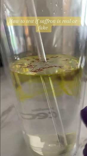 Water turns dark orange/red? Fake saffron! Real saffron spreads golden sunlight color