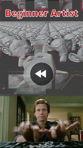 Blender Noob vs Pro: Random Object Rotations #blender #blendertutorial #blendercommunity #blender3d