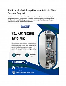 The Role of a Well Pump Pressure Switch in Water Pressure Regulation - SlideServe