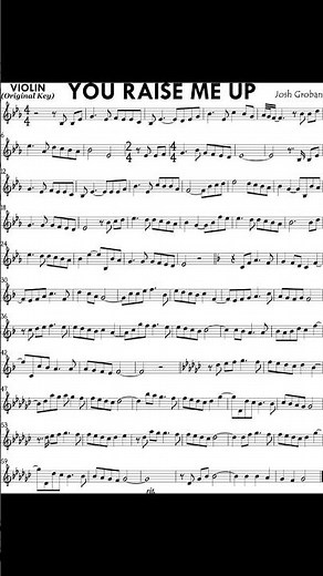 You Raise Me Up Violin Sheet Music