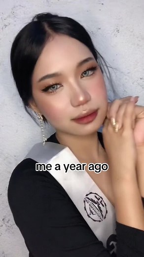 grabe 1 year ago and I see a big change in me 🥹 I lost weight, had braces (my teeth being my biggest insecurity), and improvement on my makeup skills😭🫶 just appreciating my progress huhu