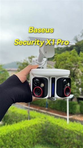 Guards two zones effortlessly with Baseus Security X1 Pro Outdoor Dual Camera – The World's First Smart Al Dual-Tracking Security Camera. ✅AI Dual-Camera 3K Surveillance ✅300° Pan Tracking ✅Auto Sun-Powered Tracking ✅IP65 Weather Resistance ✅No cloud. No subscription | Baseus