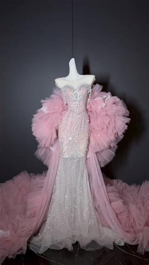 Pink fairy fishtail skirt is so atmospheric #trending #skirt #shorts #outfitlook #amazingoutfits