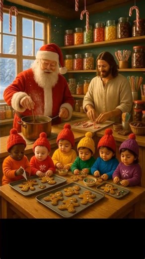 Jesus & Santa’s Candy Shop Chaos 🍬🌈 Tiny Gingerbread Men RUN!