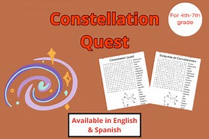 Constellation Word Search- Available in (English & Spanish). For 4th-7th grade.