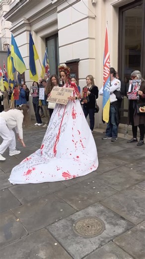 LituaniCA (Lithuanian Civil Action) on Instagram: "🚨 LIVE FROM LONDON NOW 🚨 Ukrainians and their allies continue to protest Anna's Netrebko performances, her first performance is today at 7PM! There can't be no stage for russian art and Kremlin-supported artists whilst russia kills Ukrainians! Performance by @womenfight4ua and rally by @supportukraine.uk #NoNetrebko #russiaisaterroriststate #Ukraine #London #lithuania"