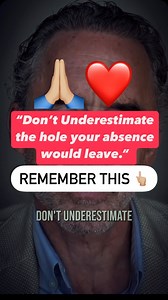 2.9K views · 18 reactions | “Don’t Underestimate the hole your absence would leave.” ❤️ | Jordan Peterson Mental Health motivation #motivation #inspiration #mindset #motivationalquotes #jordanpeterson #mentalhealth | MB Sal | Facebook