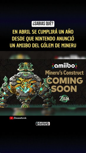 ¿Sabias qué? El 2 de abril de 2025 #Nintendo anunció que se lanzaría el amiibo de Mineru's Construct