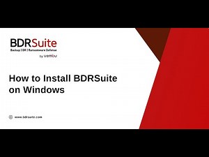How to Install BDRSuite Backup Server on Windows