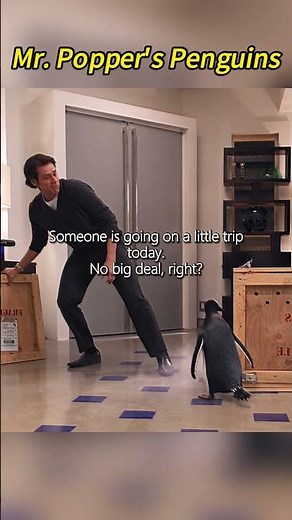 The penguin defecated right at him.