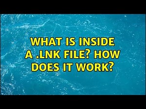 What is inside a .lnk file? How does it work?