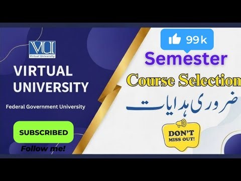 VU Course Selection Open Now!Spring 2026 Admissions|VU Spring 2026 Course Selection | project cs619
