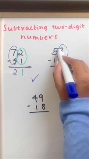 Master 2-digit subtraction in seconds! ⏱️✏️ #mathsmadeeasy #mathsshorts #mathshelp #subtraction