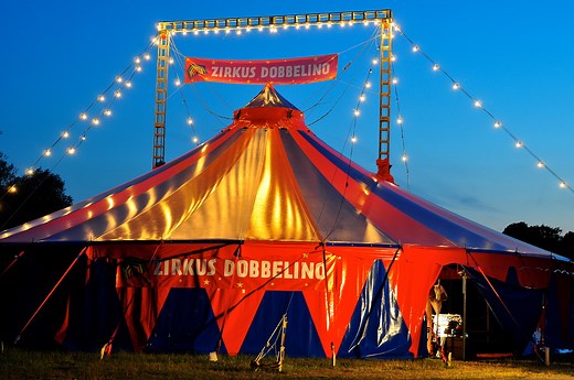 Hier sehen Sie den Aufbau unseres Zirkuszeltes