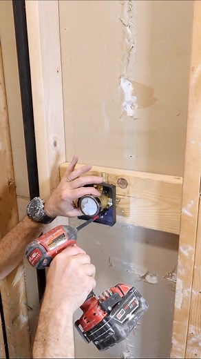 Home Repair Tutor | How to set Delta shower valve to correct depth…I use a 2x6 and push it against the back wall. Then I use four 3-1/8” screws to secure it.... | Instagram