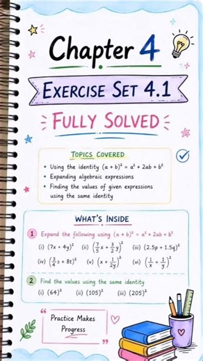 📚 CHAPTER 4 – EXERCISE SET 4.1 | FULLY SOLVED ✍️|#maths #Shorts
