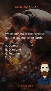 28K views · 664 reactions | Geology Quiz | Digging into Earth's Secrets 邏 | #geology #earthscience #rockknowledge #quiz #education #knowledge #learning #getlearning #challenge #quiztime #school #trivia #facts #brainteaser #fbreels #reelsfb #reels #viral #viralreels #viralvideo #fyp #educationalcontent #quizbee | Quizzy Bee | Facebook