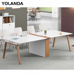 [Hot Item] Yolanda Office Furniture Wooden Rectangular Panel Meeting Table Modern Conference Table and Chairs