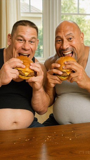 John Cena vs The Rock: The Ultimate Burger Battle 🍔🤣 #WWE #comedy | Power Play