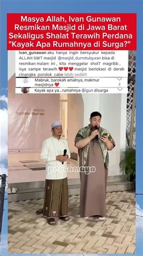IVAN GUNAWAN INAUGURATES A MOSQUE IN WEST JAVA #ivangunawan #partisangossip #latestnews #viralvid...