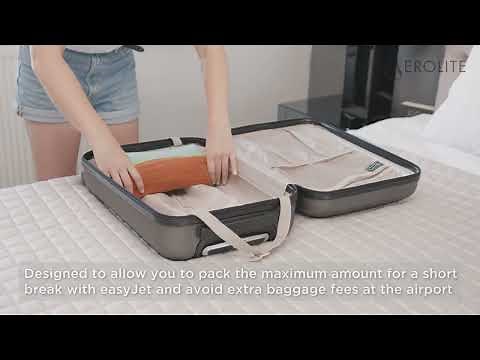 Aerolite 45x36x20cm easyJet Maximum Size Hard Shell Carry On Hand Cabin Luggage Underseat Suitcase