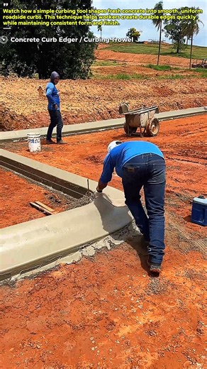 Perfect Concrete Curbing Tool in Action | Road Construction Skill #shorts #construction #concrete