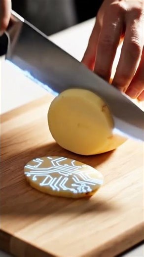 🥔 AI Potato – Circuit Lights Glow with Every Cut!