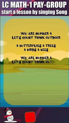 Start the lesson by singing the following Number 4 Song with Children