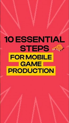 10 Essential Steps for Mobile Game Production! 🚀 Want to create your own game? 🔥 #gamedev