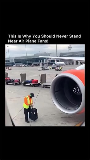 @scienceexplanation on Instagram: "Standing near airplane fans is extremely dangerous because of the invisible forces they create. Jet and turbofan engines pull in massive volumes of air with incredible suction, strong enough to drag people, tools, or loose clothing straight toward the blades within seconds. Even before the blades are visible, the airflow can knock a person off balance, while the exhaust behind the engine releases powerful thrust capable of causing serious injury. This is why st