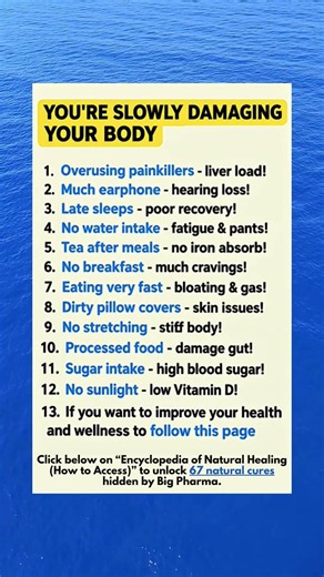 You're Slowly Damaging Your Body Without Knowing It #healthtips