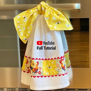 PDF- Pretty Hanging Tea Towel With Ties Sewing Pattern : Digital Download - Etsy