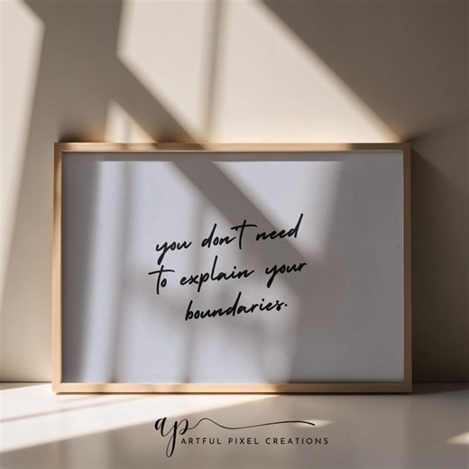 Boundary Quote Printable Hand Drawn Text Light Blue Paper Wall Art - Etsy