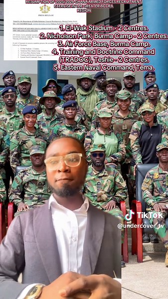Ghana Armed Forces Recruitment 2025/2026 Resumes