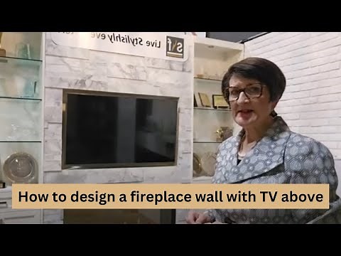 How to Design a Fireplace Wall with TV Above #electricfireplace #electricfire