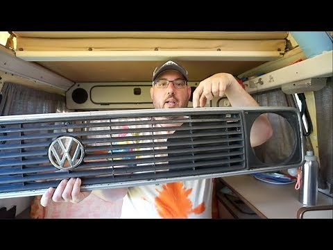 I GOT A GRILLE! Installing VW Vanagon Westfalia parts at Busfusion 2018 - Netcruzer CARS