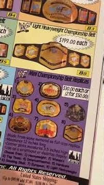 Buying a wwf replica belt back in the day