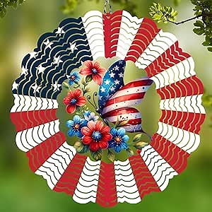 Wind Spinners Outdoor Butterfly - Birthday Gifts for Women Mom, Hanging Butterflies Wind Sculptures, 12 inch 3D Wind Spinner for Garden Decor for Outside, Garden, Patio, Yard